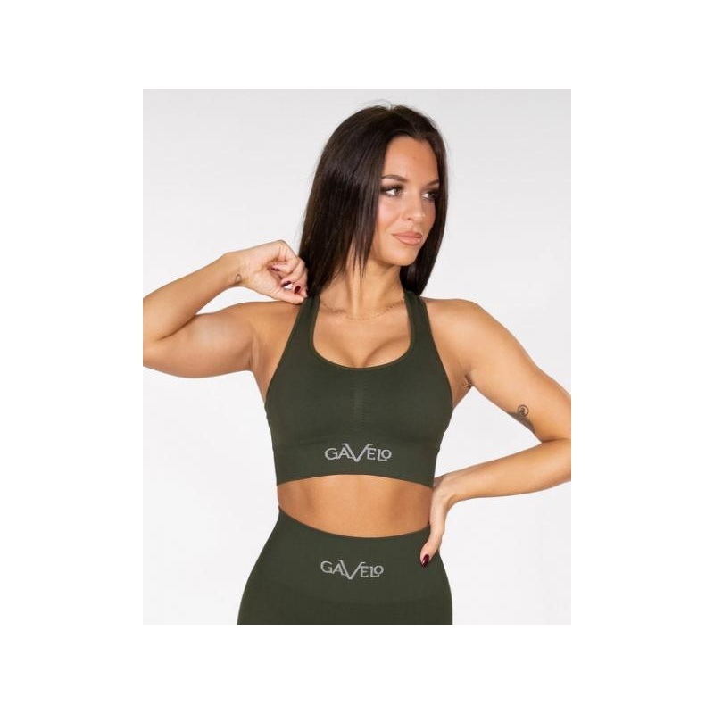 GAVELO Seamless BOOSTER- Forest Green Sports Bra @