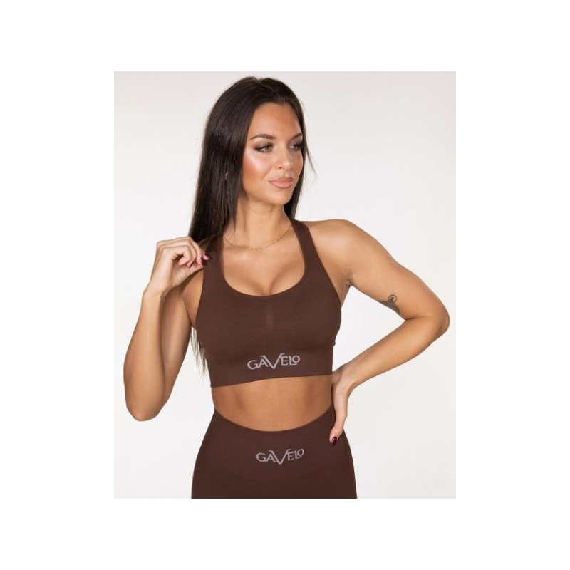 GAVELO Seamless BOOSTER- Chicory Coffee Sports Bra @