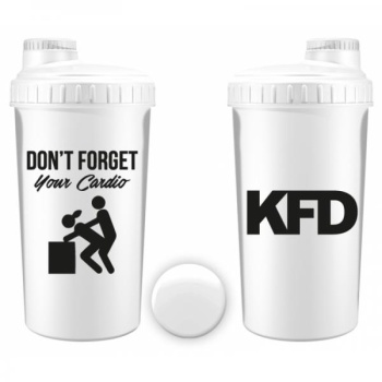 KFD shaker 700ml WHITE- Dont Forget your Cardio