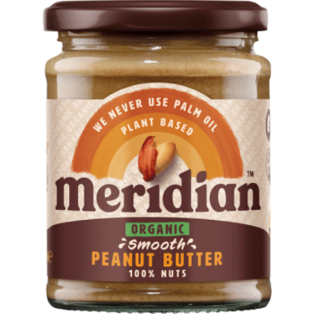 Meridian Foods organic peanut butter 280g- SMOOTH (01.22)
