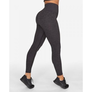 GAVELO Seamless RIBBED Plum Melange Leggings