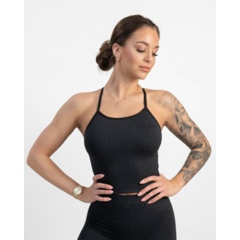 GAVELO Seamless RIBBED Black Sand Melange Tank