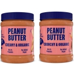 2x HealthyCo Peanut Butters CRUNCHY & CREAMY 2x350g