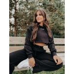 GAVELO Chill Lounge Cropped Hoodie Black