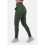 NEBBIA  High-Waist Loose Fit Sweatpants Feeling Good Dark Green