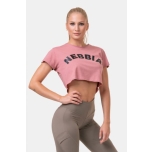 NEBBIA Loose Fit & Sporty Crop Top Old Rose