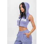 NEBBIA Sleeveless Zip-Up Hoodie MUSCLE MOMMY Light purple