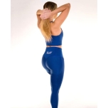 PLAIN Blue Suede compression leggings