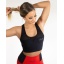 MESH black sports bra