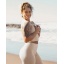 GAVELO Seamless RIBBED Sand Melange Leggings