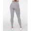 GAVELO Seamless Ribbed Light Grey Melange Leggings