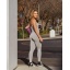 GAVELO Seamless RIBBED Light Grey Melange Leggings