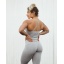 GAVELO Seamless Ribbed Light Grey Melange Leggings