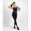 GAVELO Seamless Ribbed Black Sand Melange Leggings