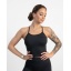 GAVELO Seamless Ribbed Black Sand Melange Tank